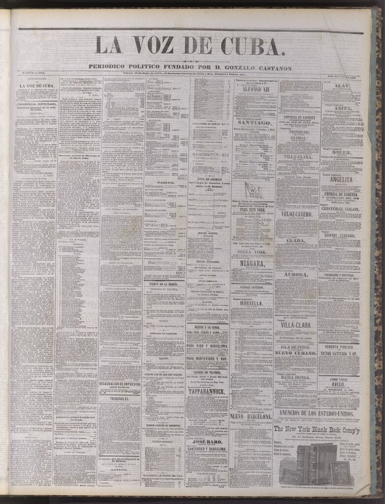 Miniatura de La Voz de Cuba : diario conservador del 28 de junio de 1878