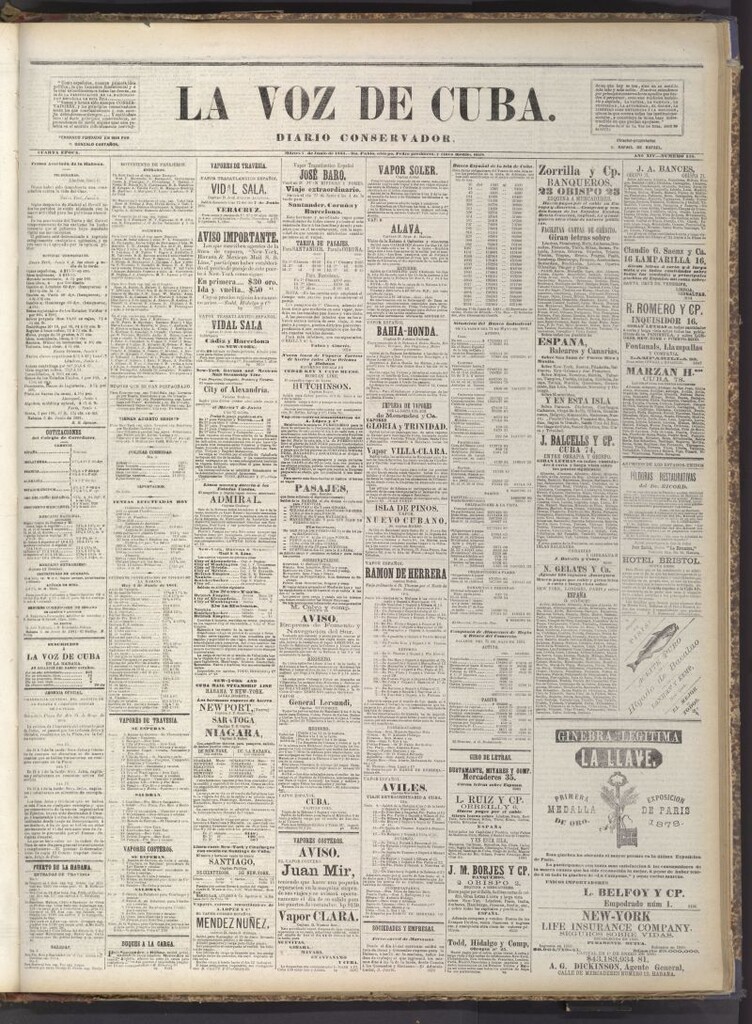Miniatura de La Voz de Cuba: diario conservador del 7 de junio de 1881