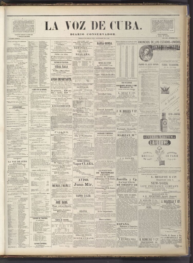 Miniatura de La Voz de Cuba: diario conservador del 11 de junio de 1881