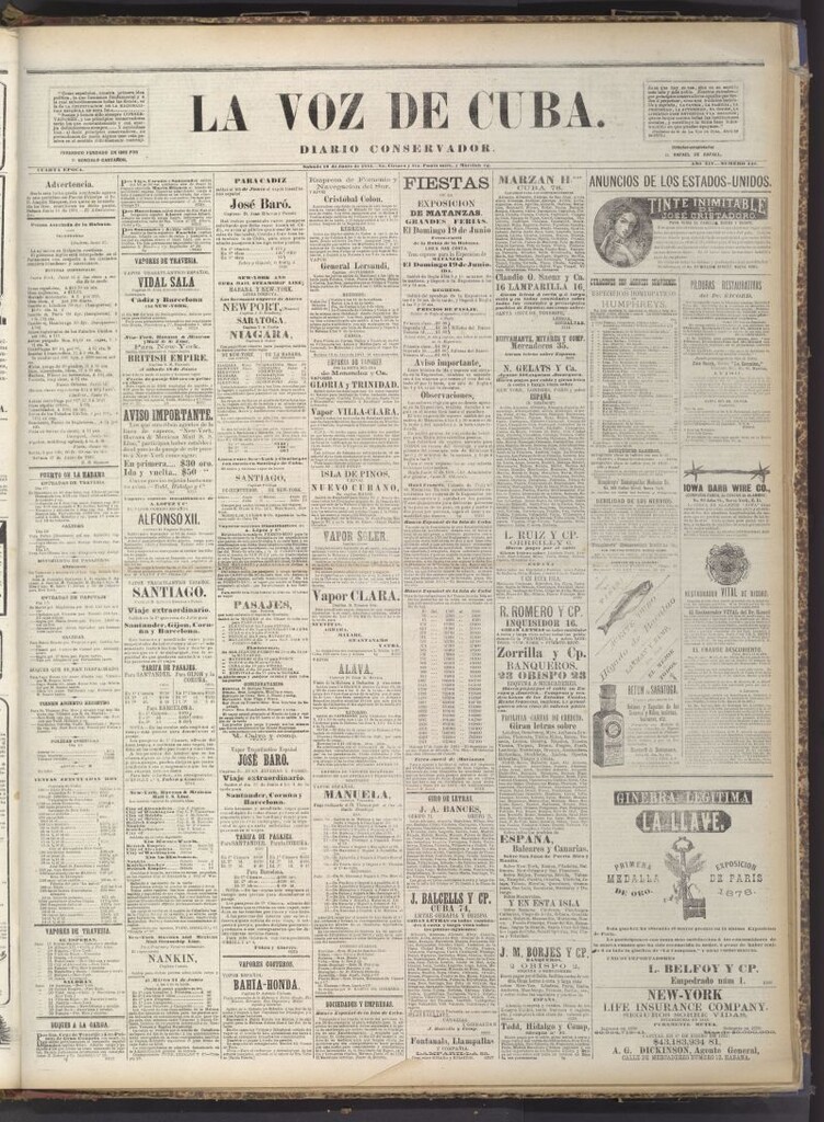 Miniatura de La Voz de Cuba: diario conservador del 18 de junio de 1881