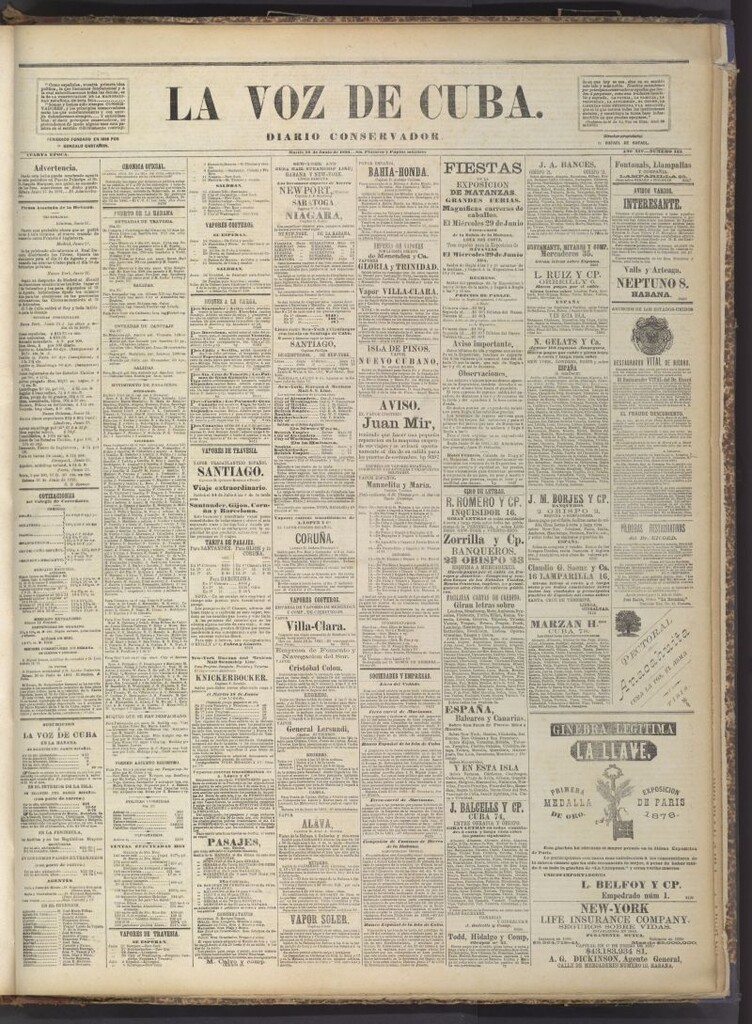 Miniatura de La Voz de Cuba: diario conservador del 28 de junio de 1881