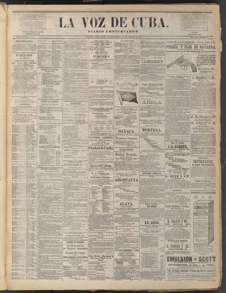 Miniatura de La Voz de Cuba: diario conservador del 17 de mayo de 1885