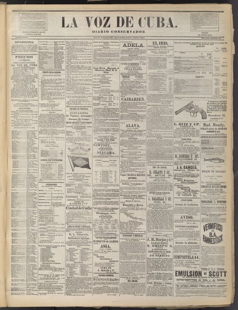 Miniatura de La Voz de Cuba: diario conservador del 21 de mayo de 1885