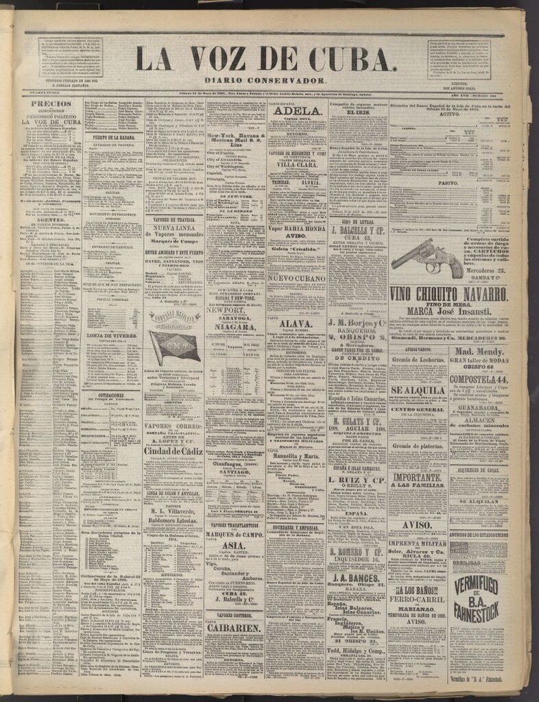 Miniatura de La Voz de Cuba: diario conservador del 23 de mayo de 1885