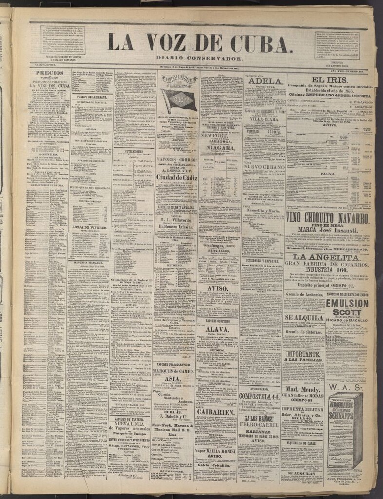 Miniatura de La Voz de Cuba: diario conservador del 24 de mayo de 1885