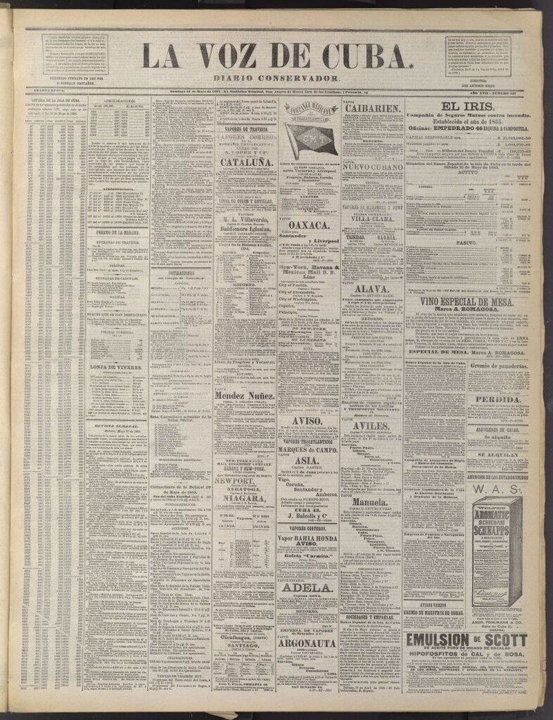 Miniatura de La Voz de Cuba: diario conservador del 31 de mayo de 1885