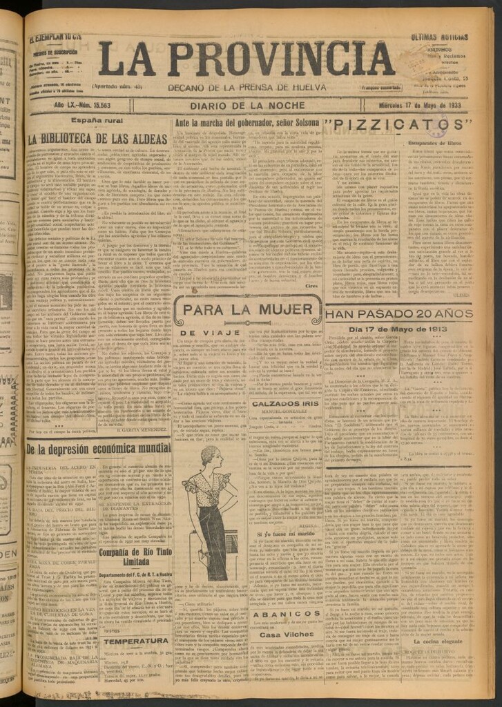 Miniatura de La Provincia : diario de la noche del 17 de mayo de 1933