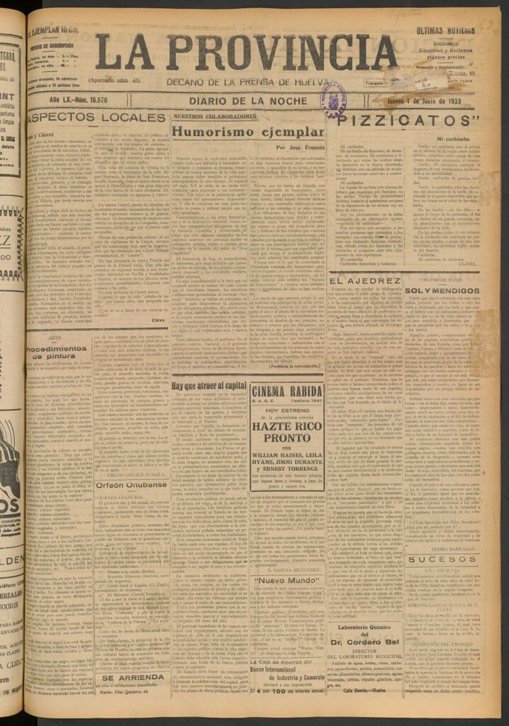 Miniatura de La Provincia : diario de la noche del 1 de junio de 1933