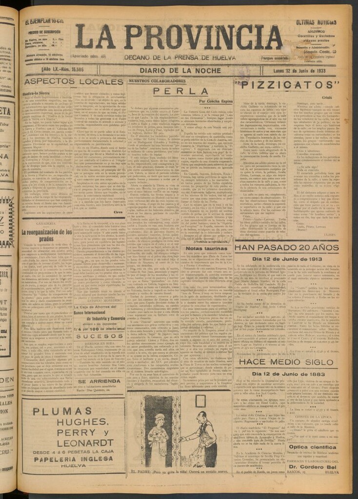 Miniatura de La Provincia : diario de la noche del 12 de junio de 1933