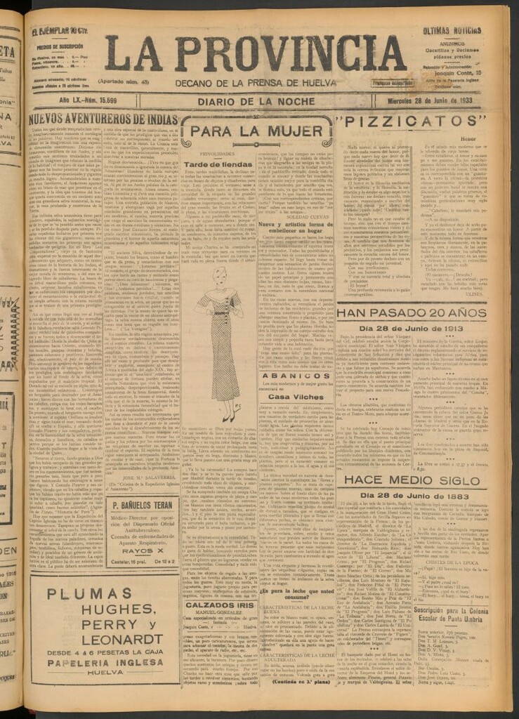 Miniatura de La Provincia : diario de la noche del 28 de junio de 1933