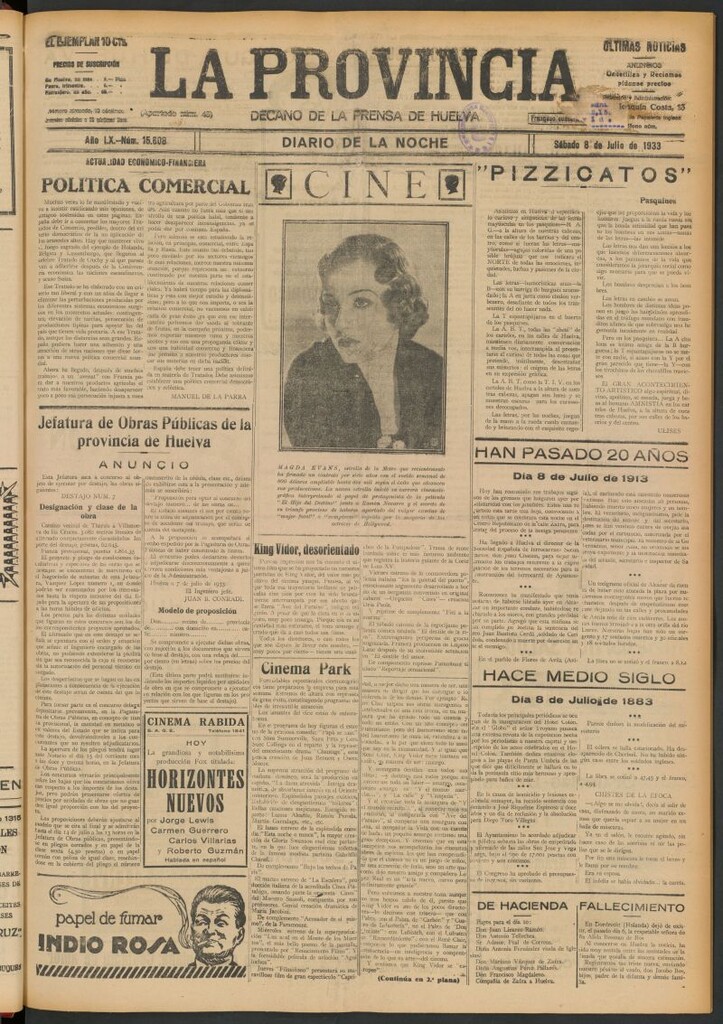 Miniatura de La Provincia : diario de la noche del 8 de julio de 1933