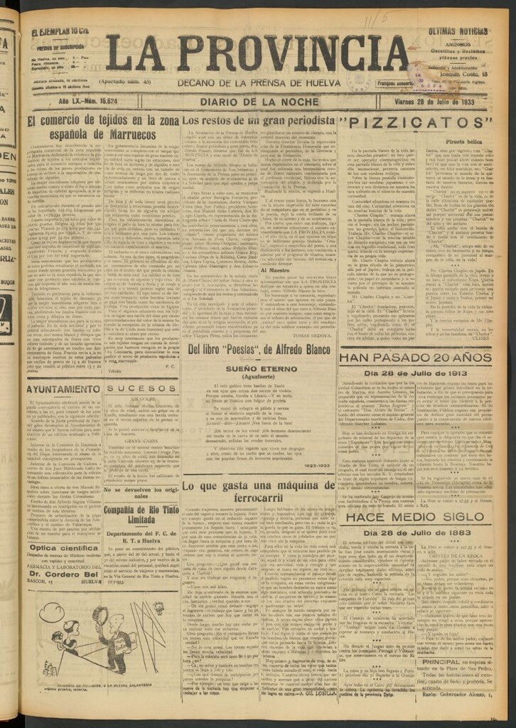 Miniatura de La Provincia : diario de la noche del 28 de julio de 1933
