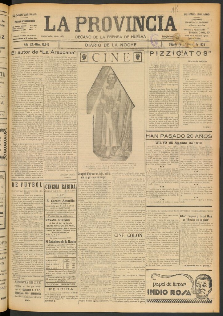 Miniatura de La Provincia : diario de la noche del 19 de agosto de 1933