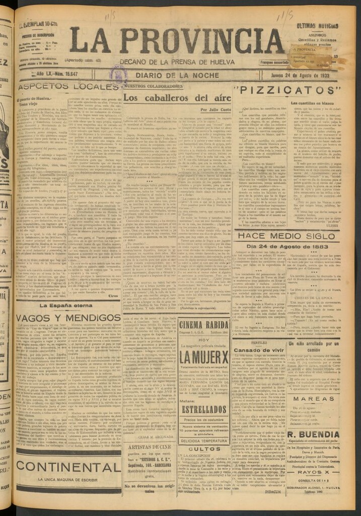 Miniatura de La Provincia : diario de la noche del 24 de agosto de 1933