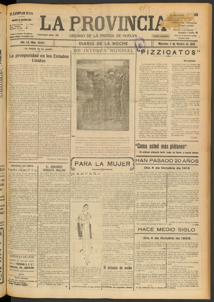 Miniatura de La Provincia : diario de la noche del 4 de octubre de 1933