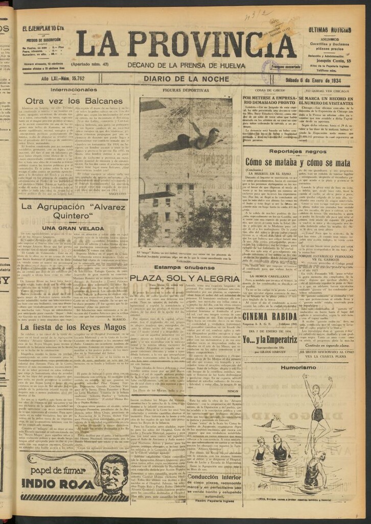 Miniatura de La Provincia : diario de la noche del 6 de enero de 1934