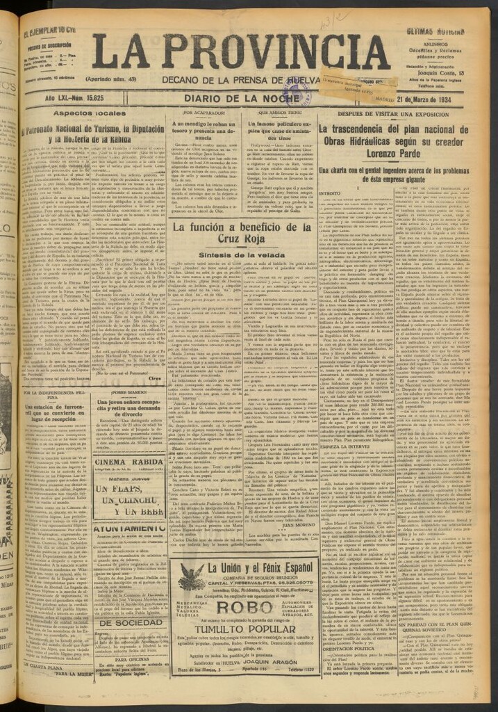 Miniatura de La Provincia : diario de la noche del 21 de marzo de 1934