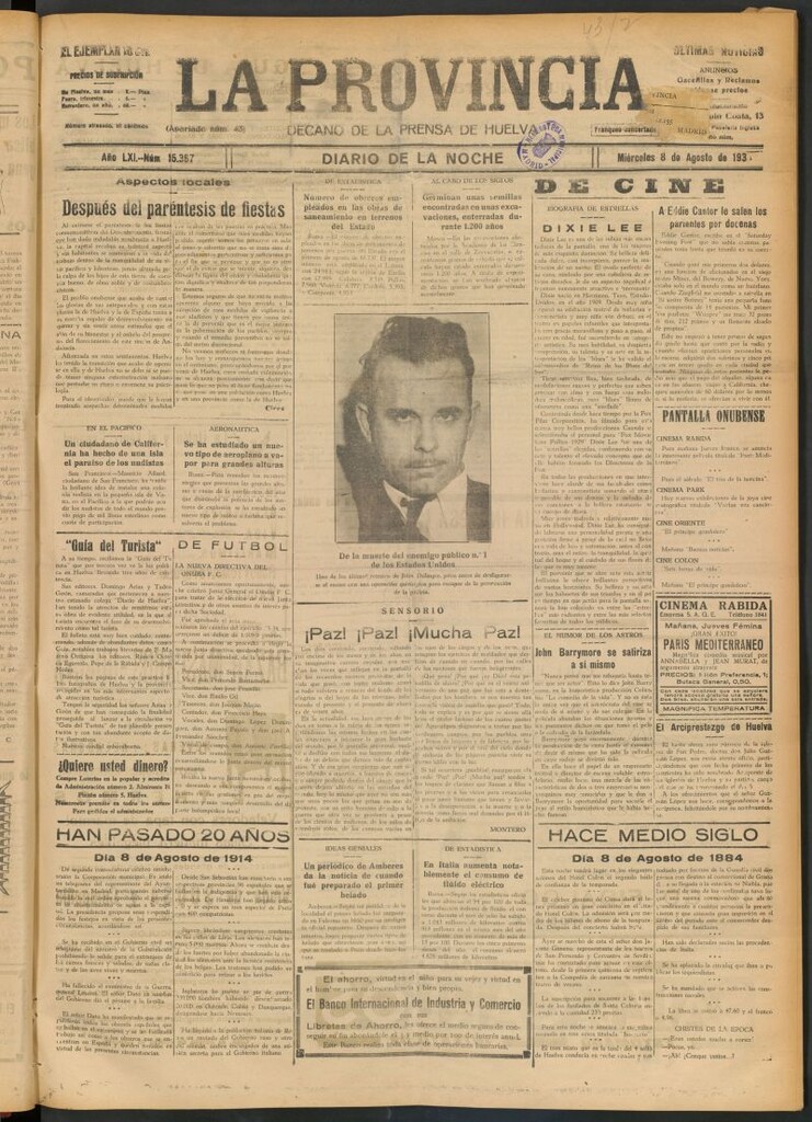 Miniatura de La Provincia : diario de la noche del 8 de agosto de 1934