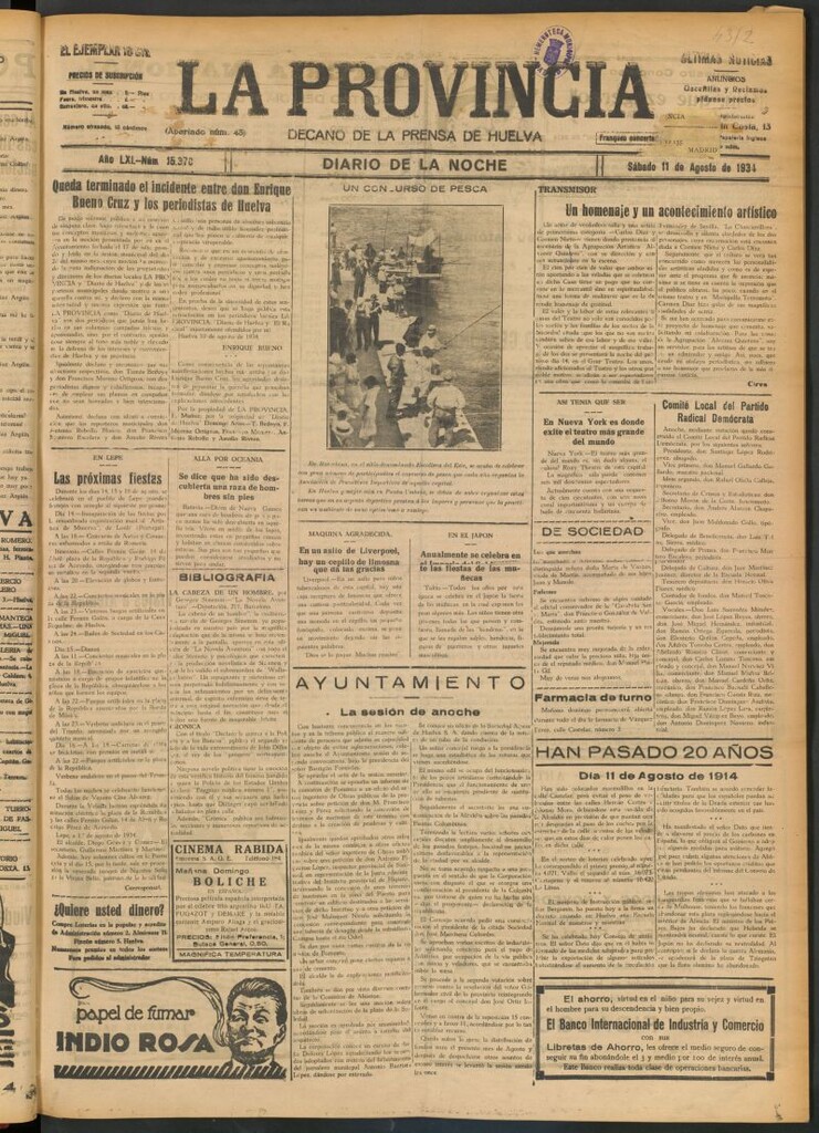 Miniatura de La Provincia : diario de la noche del 11 de agosto de 1934