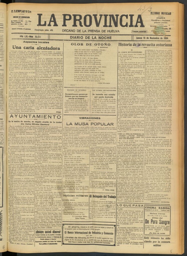 Miniatura de La Provincia : diario de la noche del 15 de noviembre de 1934