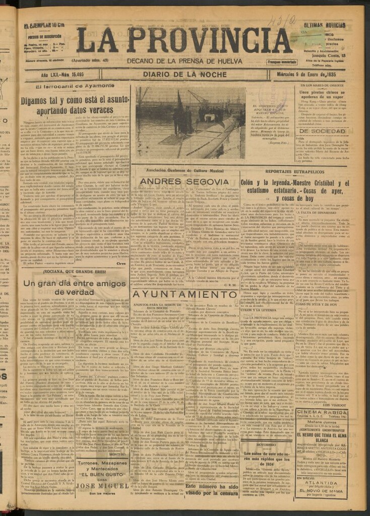 Miniatura de La Provincia : diario de la noche del 9 de enero de 1935