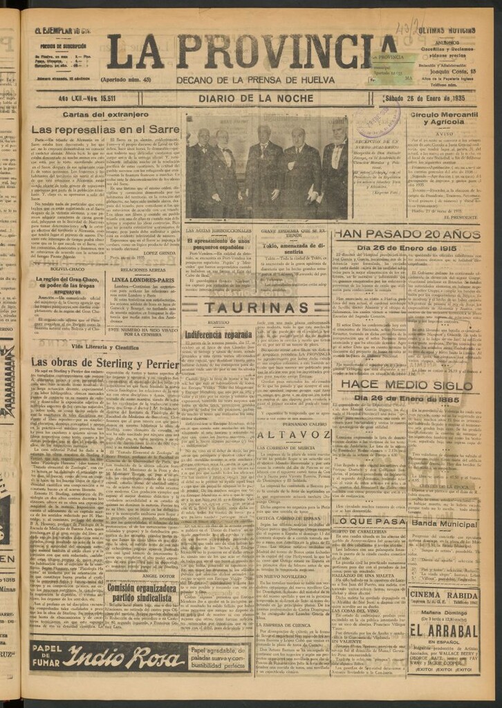 Miniatura de La Provincia : diario de la noche del 26 de enero de 1935