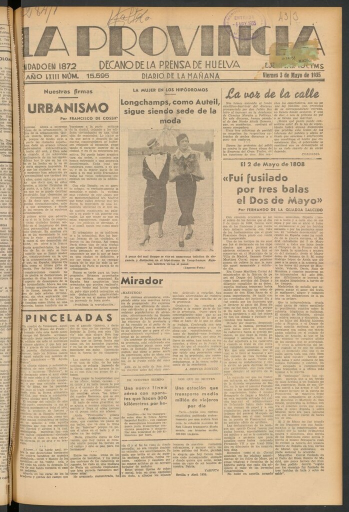 Miniatura de La Provincia : diario de la noche del 3 de mayo de 1935