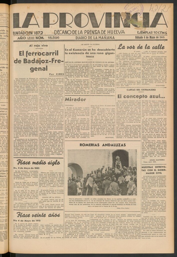 Miniatura de La Provincia : diario de la noche del 4 de mayo de 1935