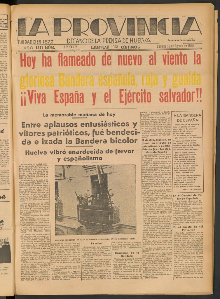 Miniatura de La Provincia : diario de la noche del 15 de agosto de 1936