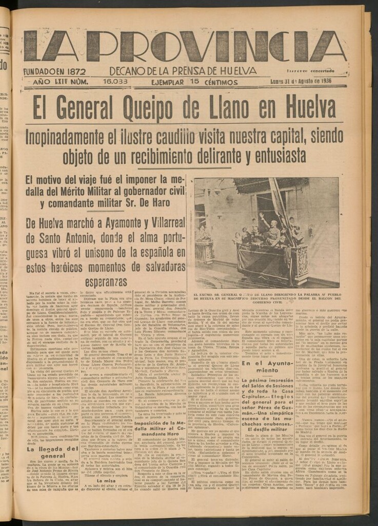 Miniatura de La Provincia : diario de la noche del 31 de agosto de 1936