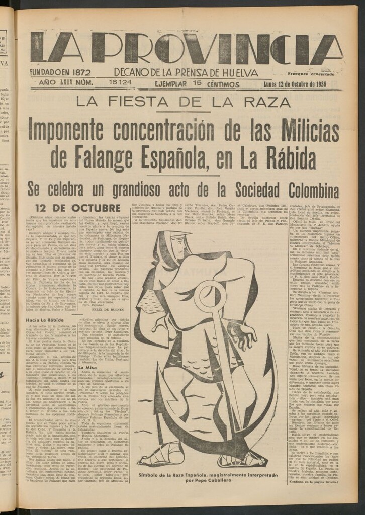 Miniatura de La Provincia : diario de la noche del 12 de octubre de 1936