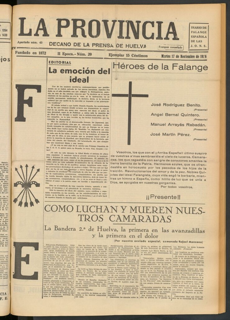 Miniatura de La Provincia : diario de la noche del 17 de noviembre de 1936