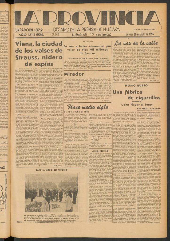 Miniatura de La Provincia : diario de la noche del 18 de julio de 1935