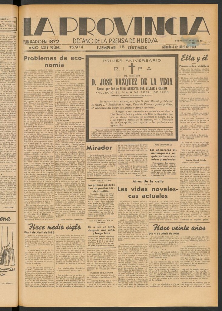 Miniatura de La Provincia : diario de la noche del 4 de abril de 1936