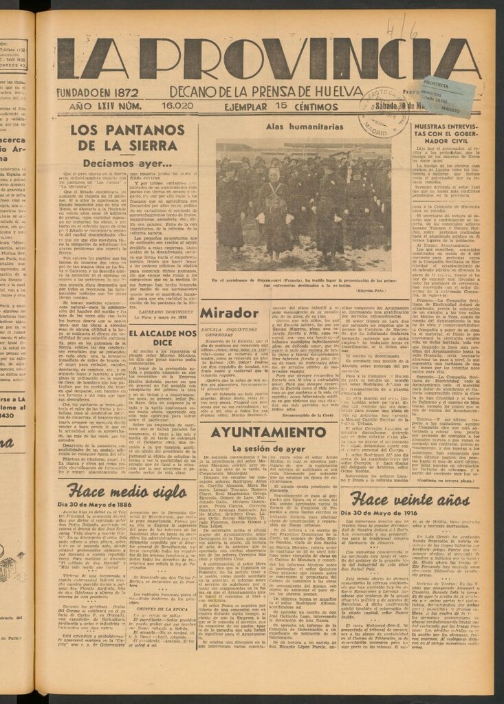 Miniatura de La Provincia : diario de la noche del 30 de mayo de 1936