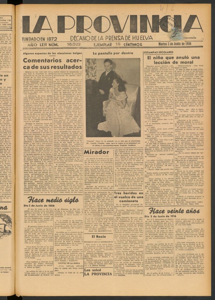 Miniatura de La Provincia : diario de la noche del 2 de junio de 1936