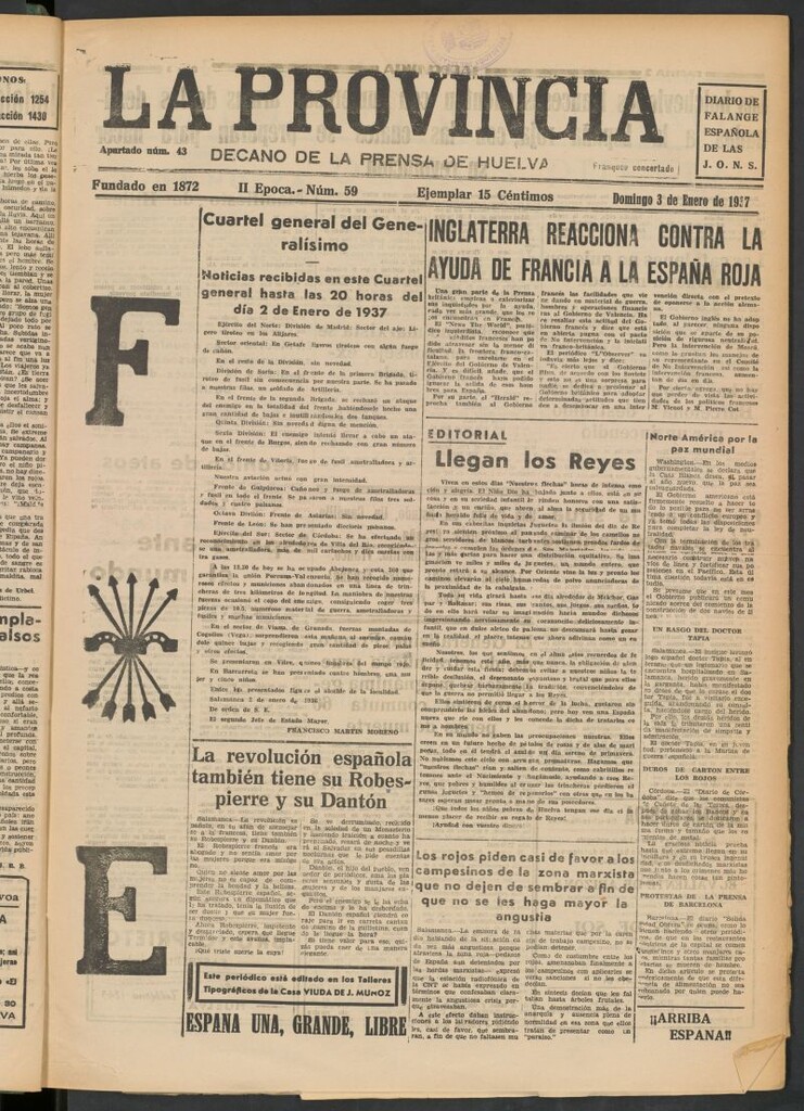 Miniatura de La Provincia : diario de la noche del 3 de enero de 1937