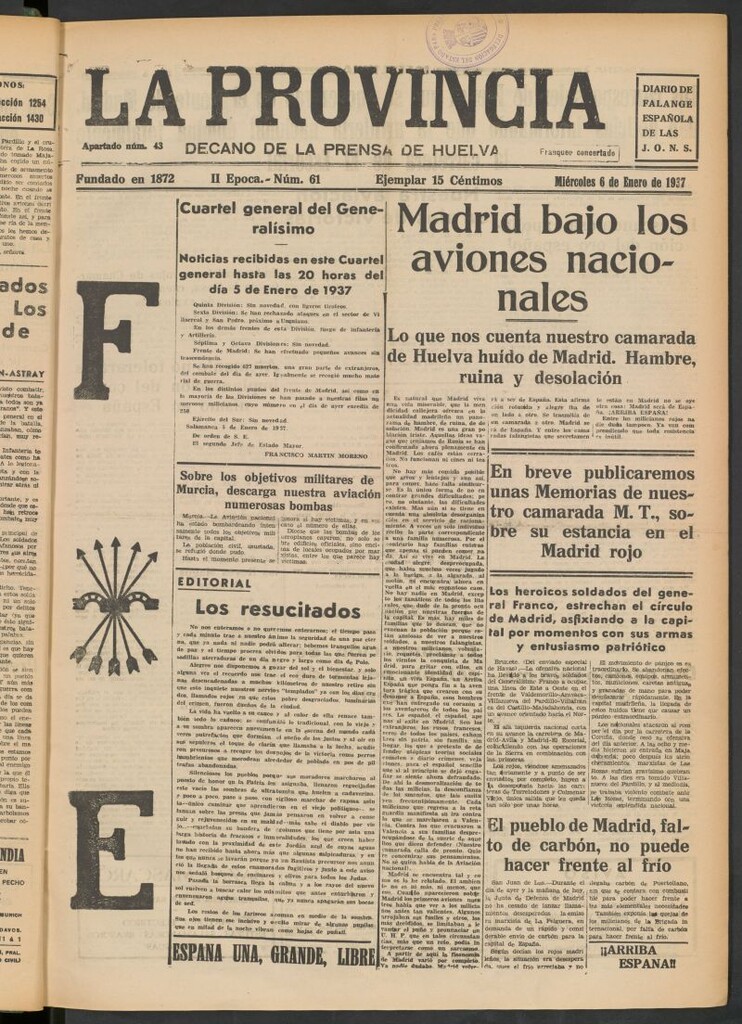 Miniatura de La Provincia : diario de la noche del 6 de enero de 1937