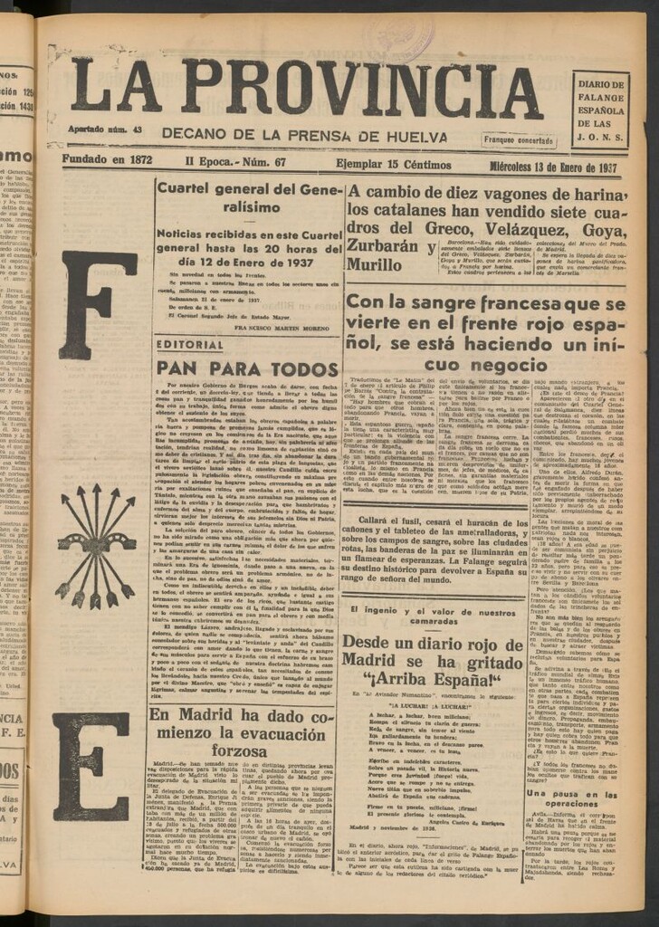 Miniatura de La Provincia : diario de la noche del 13 de enero de 1937