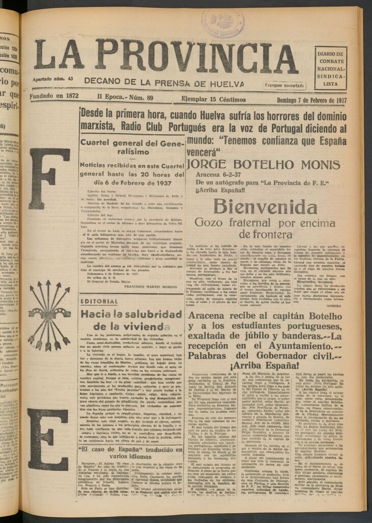 Miniatura de La Provincia : diario de la noche del 7 de febrero de 1937