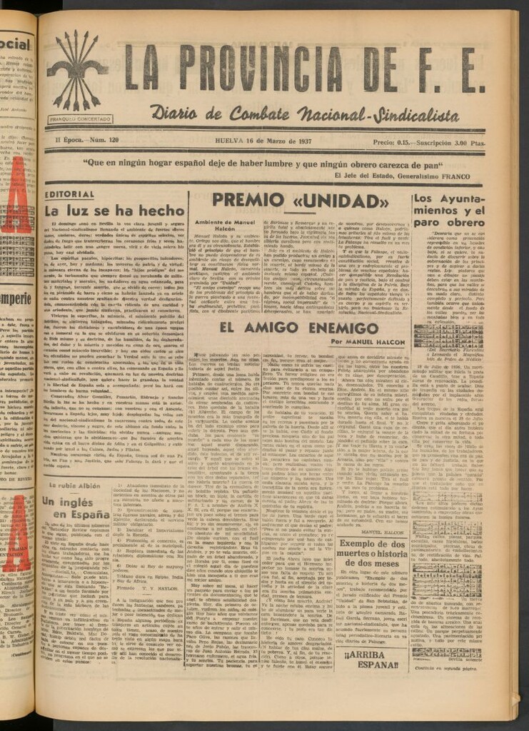 Miniatura de La Provincia : diario de la noche del 16 de marzo de 1937