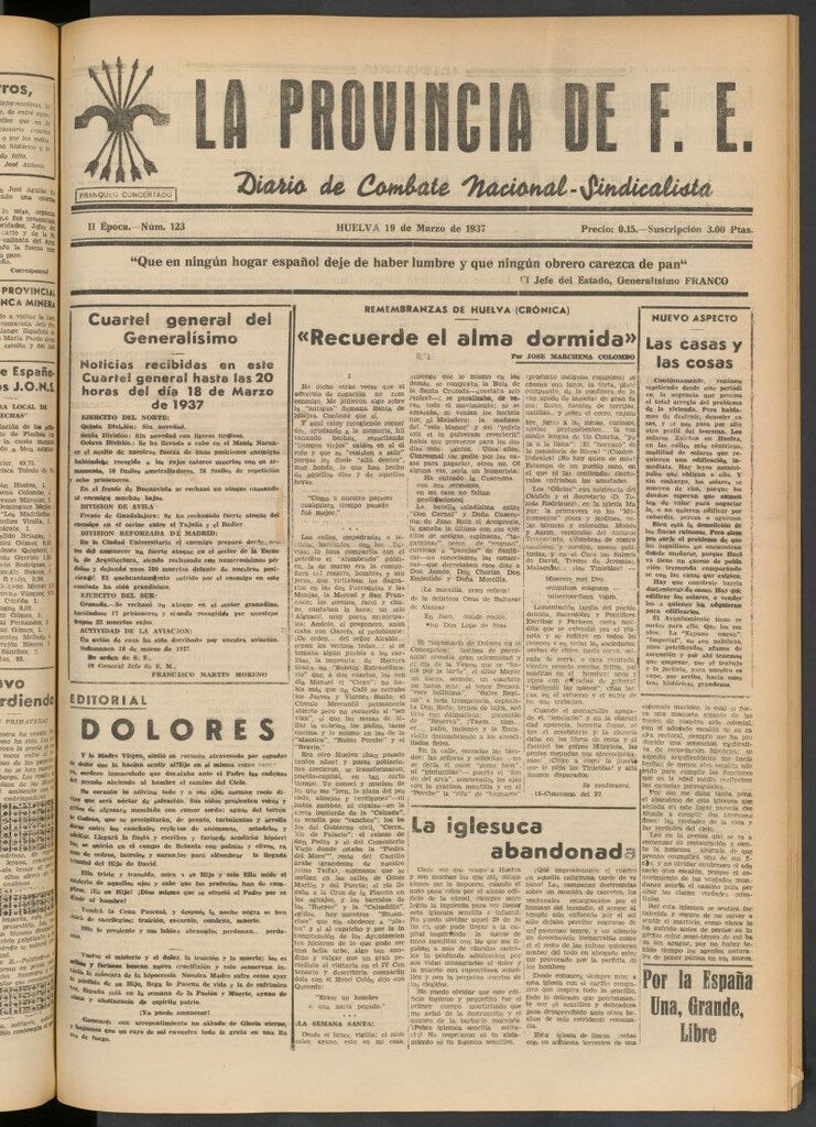 Miniatura de La Provincia : diario de la noche del 19 de marzo de 1937