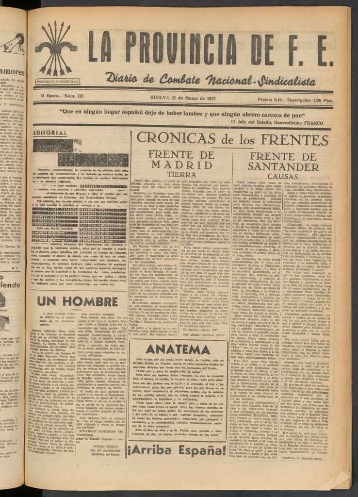 Miniatura de La Provincia : diario de la noche del 21 de marzo de 1937