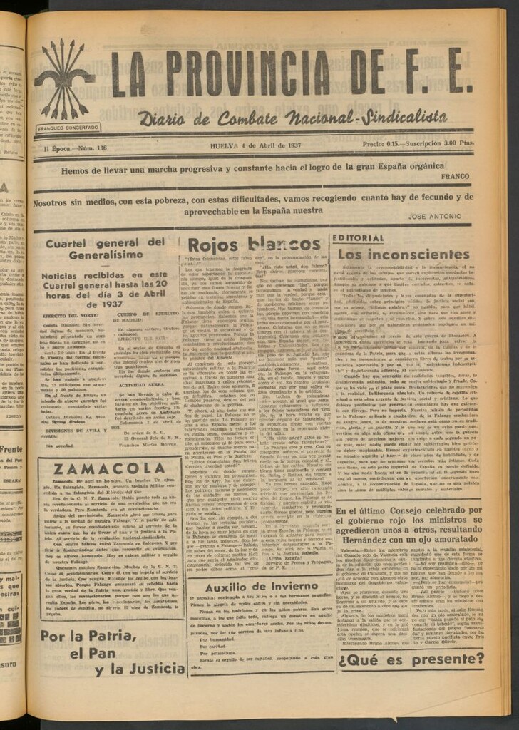 Miniatura de La Provincia : diario de la noche del 4 de abril de 1937