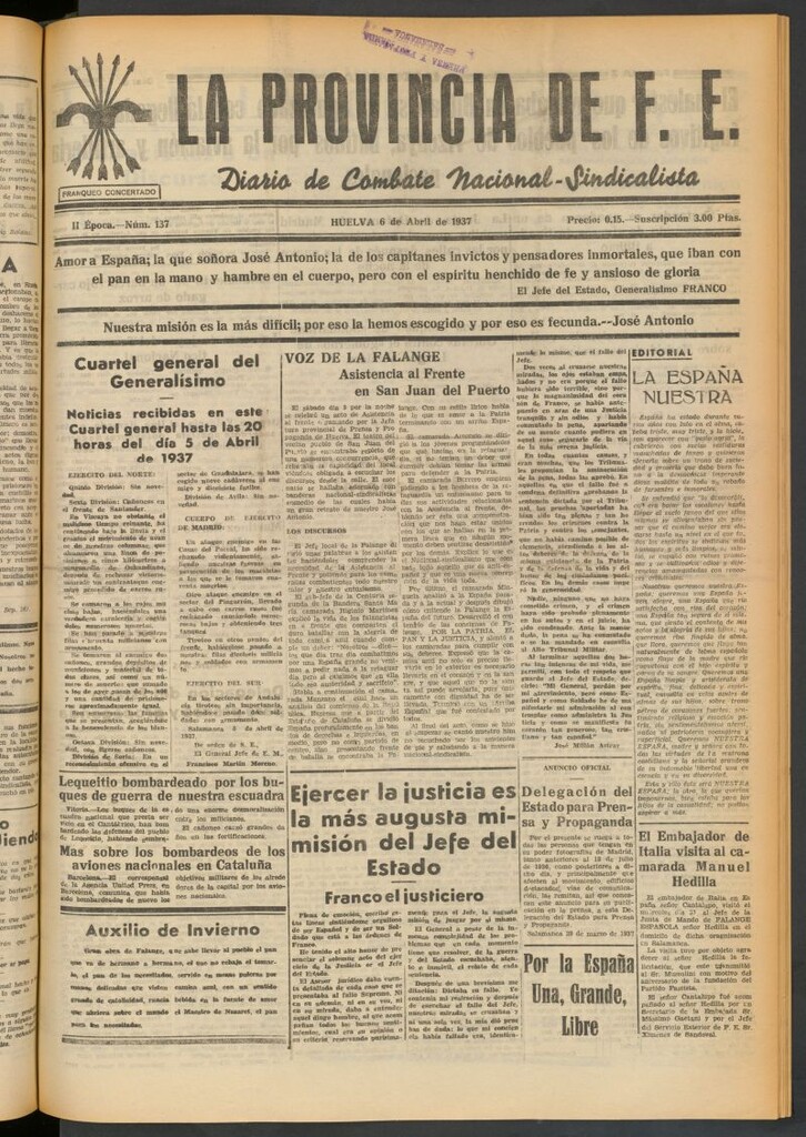 Miniatura de La Provincia : diario de la noche del 6 de abril de 1937