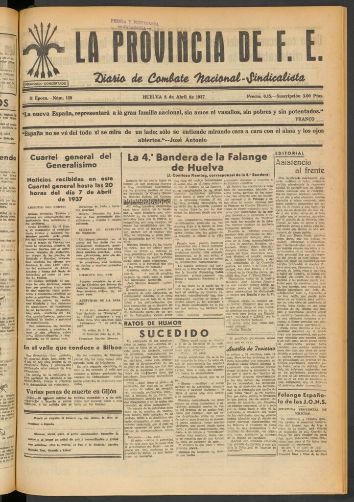 Miniatura de La Provincia : diario de la noche del 8 de abril de 1937
