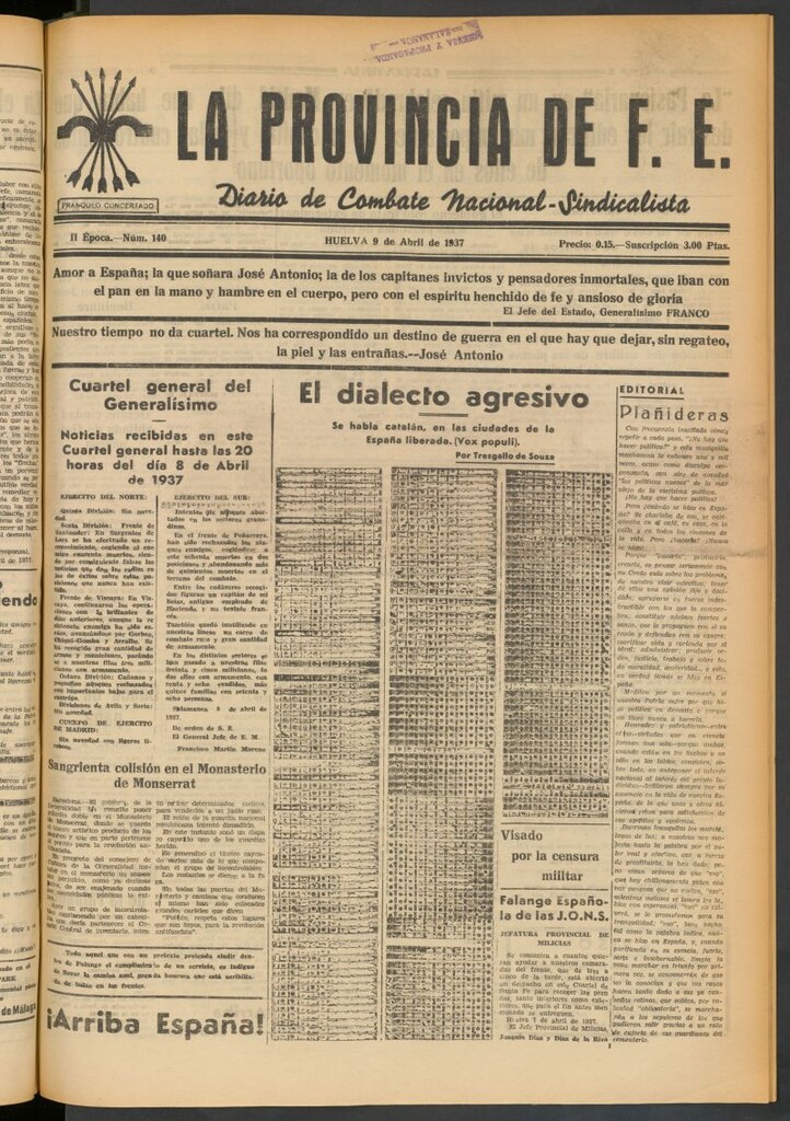 Miniatura de La Provincia : diario de la noche del 9 de abril de 1937