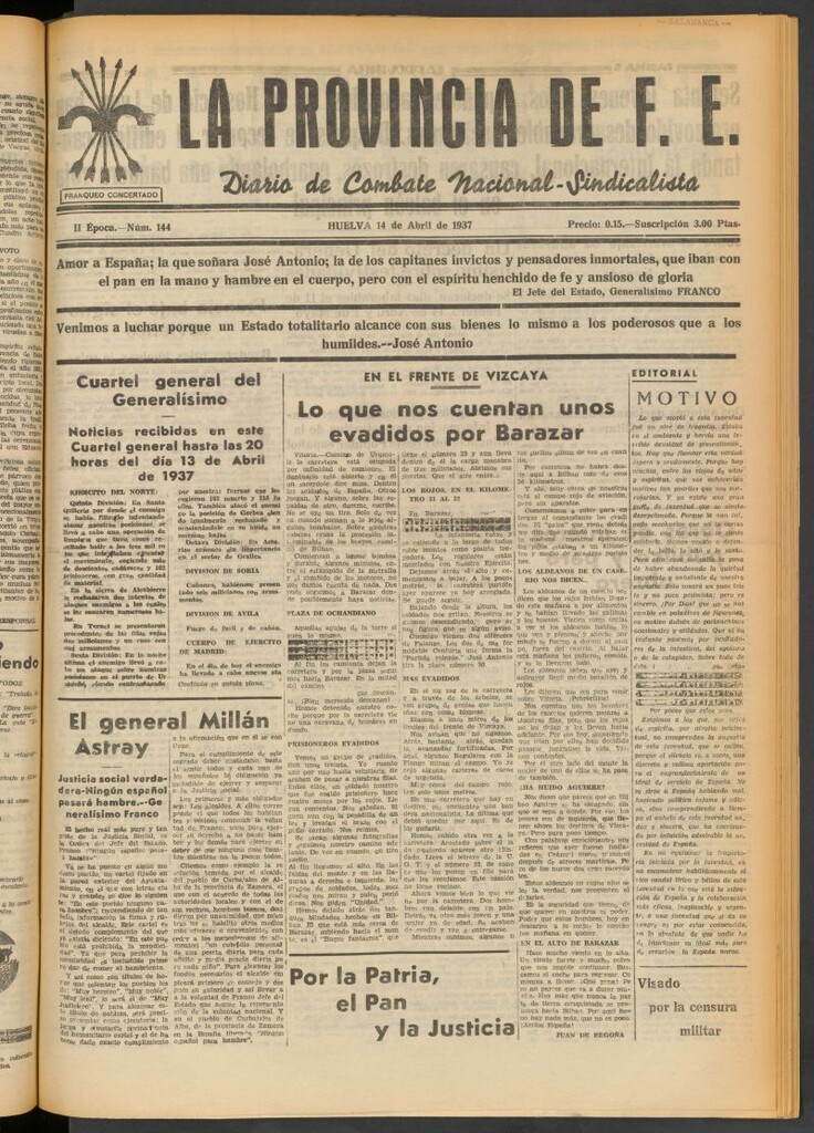 Miniatura de La Provincia : diario de la noche del 14 de abril de 1937