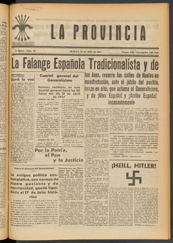 Miniatura de La Provincia : diario de la noche del 22 de abril de 1937