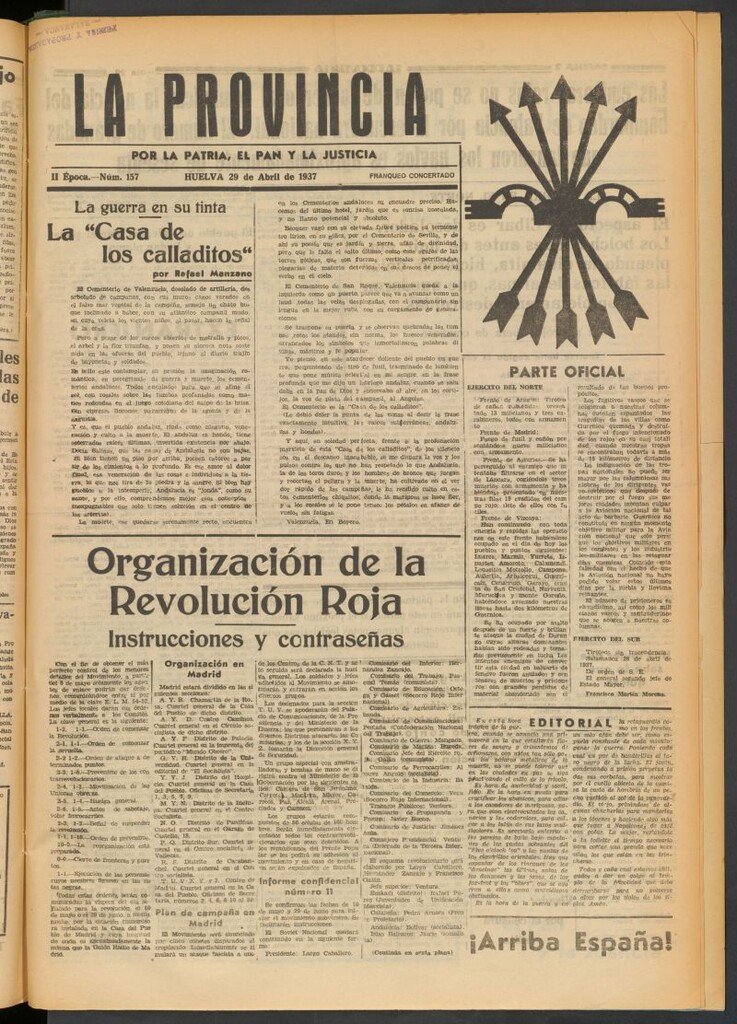 Miniatura de La Provincia : diario de la noche del 29 de abril de 1937